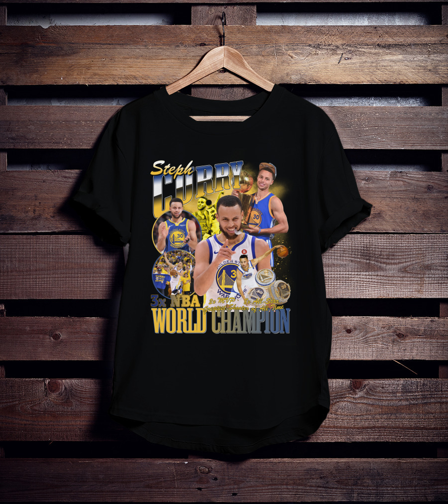 Steph Curry 3x NBA MVP World Champion Greatest Shooter Of All Time T-Shirt