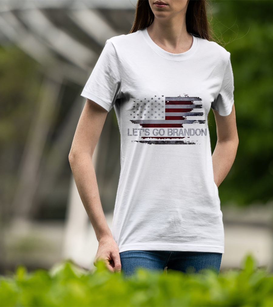 Let's Go Brandon American Flag Conservative Anti Liberal T-Shirt
