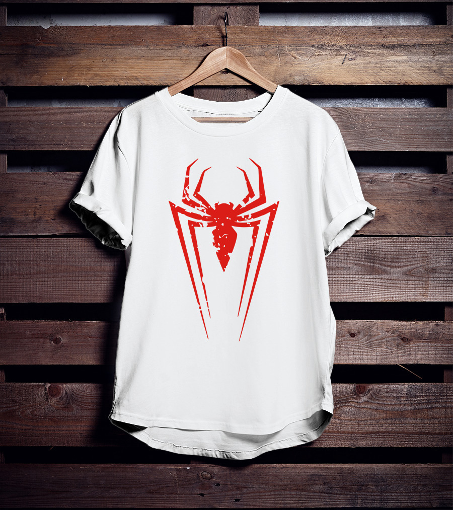 Venom Spiderman Red Distressed Spider T-Shirt