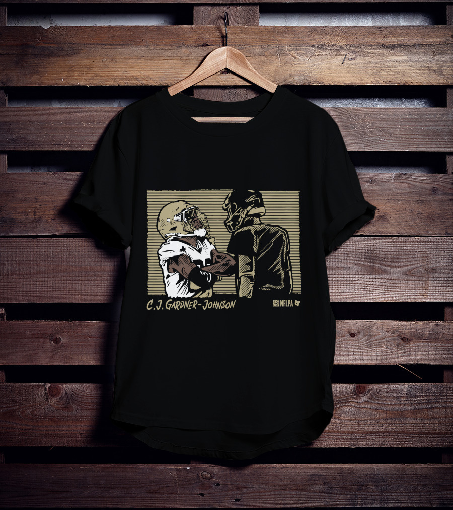 C.J. Gardner-Johnson NFLPA Confrontation With Helmeted Opponent T-Shirt