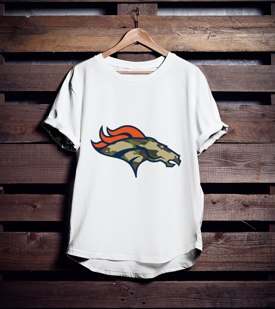 Denver Broncos Camo Horsehead Emblem T-Shirt