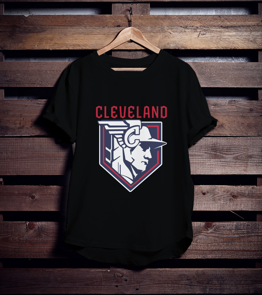 Cleveland Guardian-Inspired Baseball Emblem T-Shirt