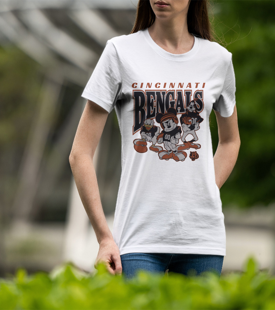 Cincinnati Bengals Disney Characters Vintage NFL Football T-Shirt