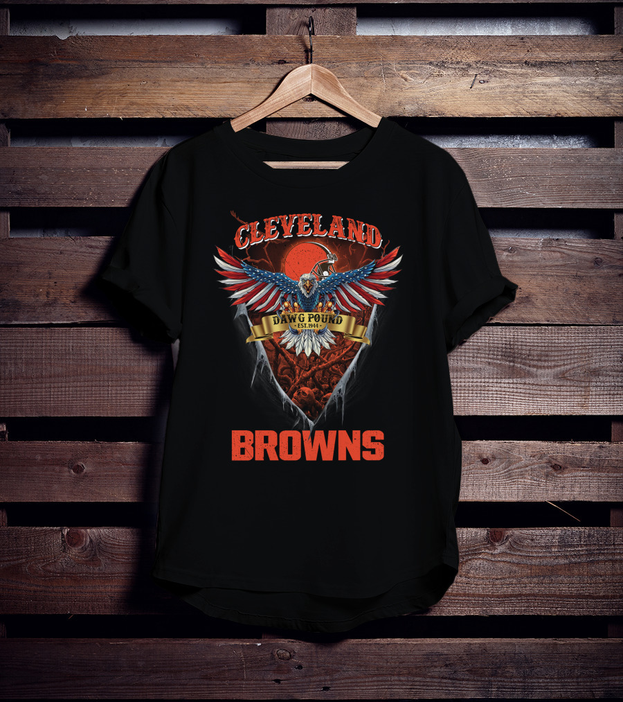 Cleveland Browns Dawg Pound Us Eagle Est. 1944 T-Shirt