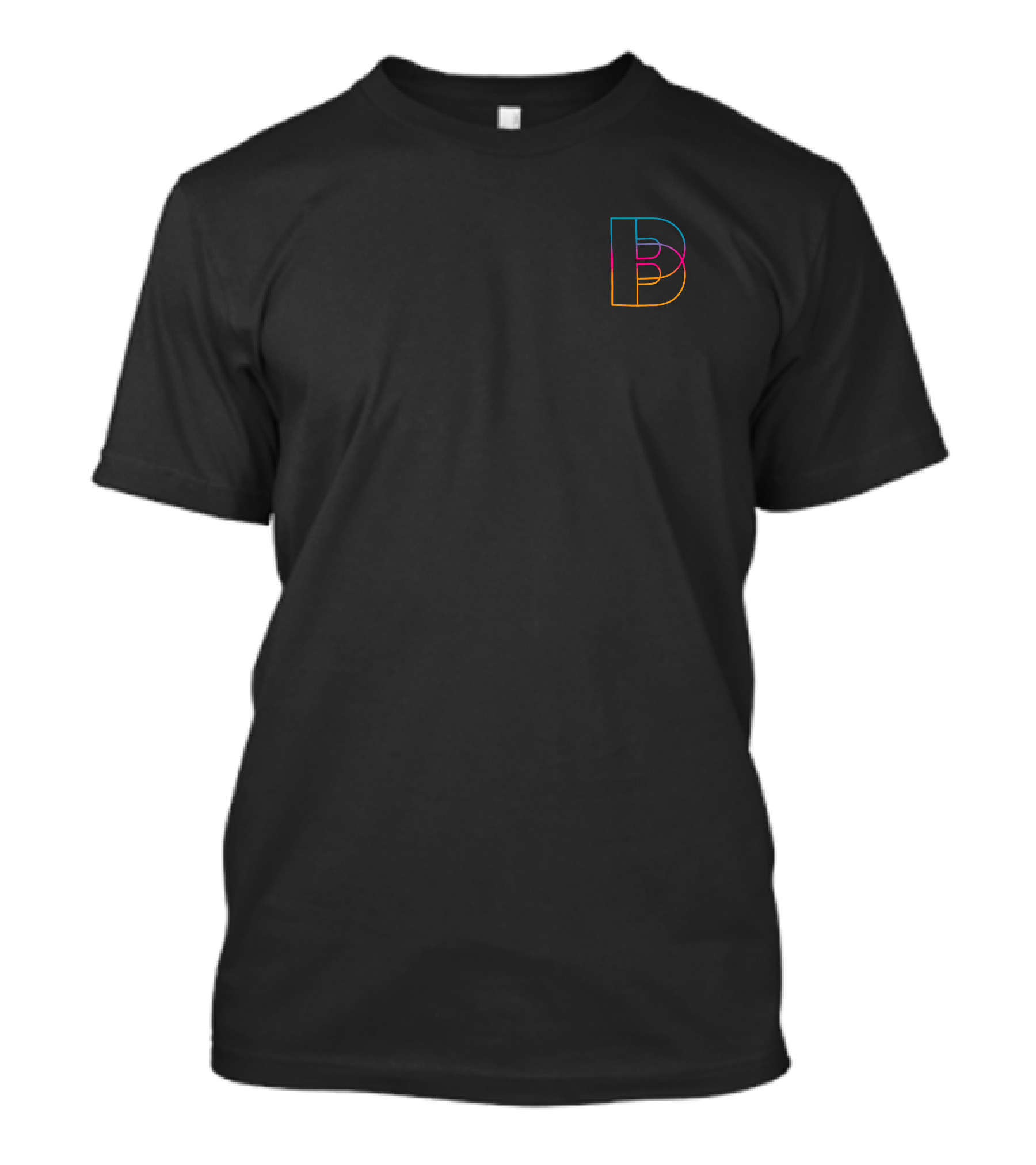 BIG PUFFER WAV B Rainbow Outline T-Shirt