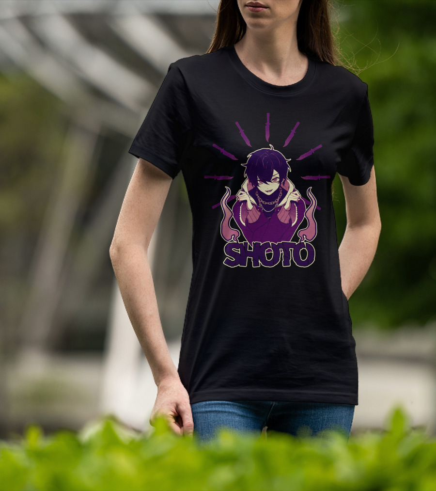 SHOTO ROGUE GUILDIE Anime Character With Knives And Flames T-Shirt