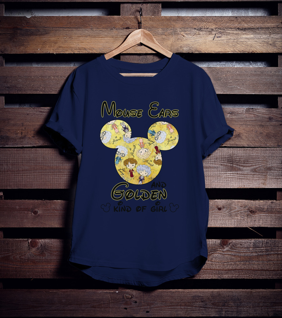 Mouse Ears And Golden Kind Of Girl Friends Mouse Ears T-Shirt