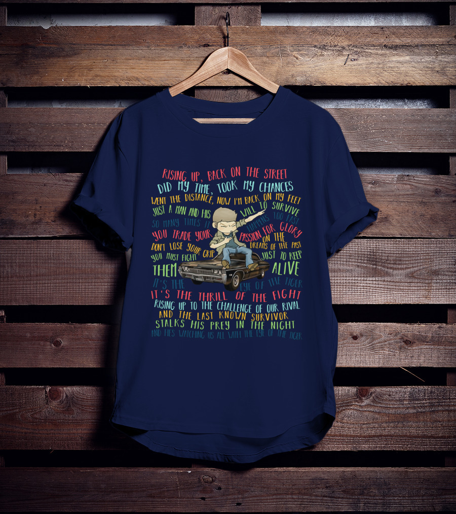 Supernatural Back On The Street Eye Of The Tiger Character On Car Stalking Prey In The Night T-Shirt