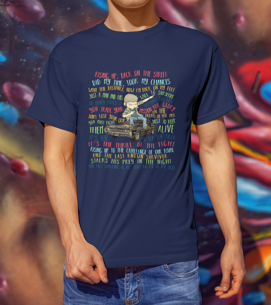 Supernatural Back On The Street Eye Of The Tiger Character On Car Stalking Prey In The Night T-Shirt