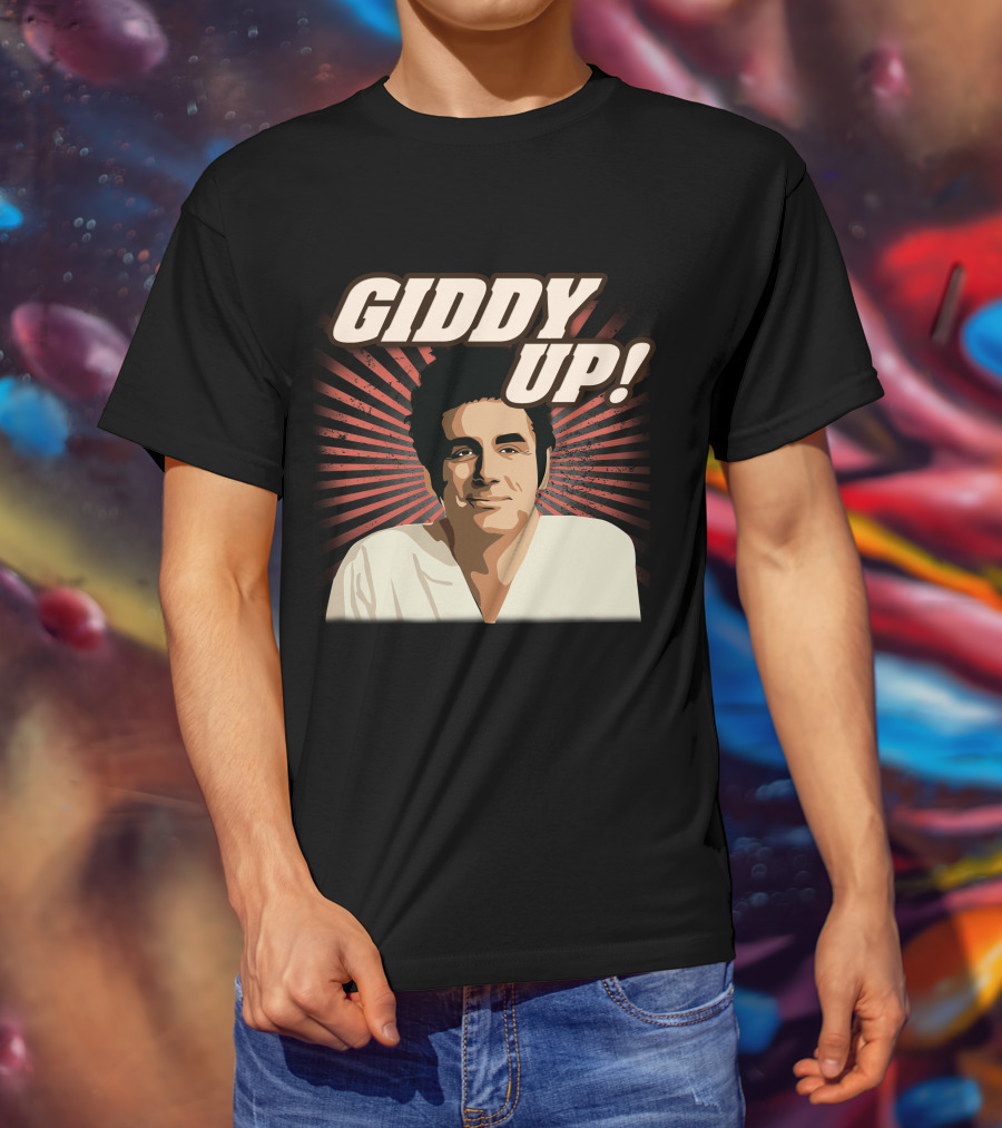 Giddy Up Seinfeld Kramer Retro Sunburst T-Shirt