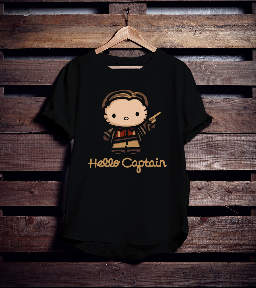 Hello Captain Kitty Firefly Mashup Character T-Shirt