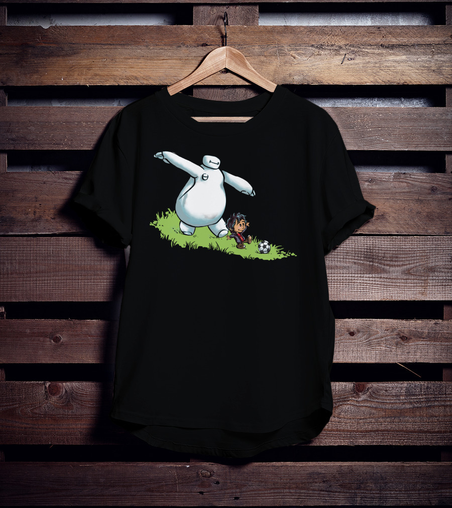 Hiro And Baymax Playing Soccer Big Hero 6 T-Shirt