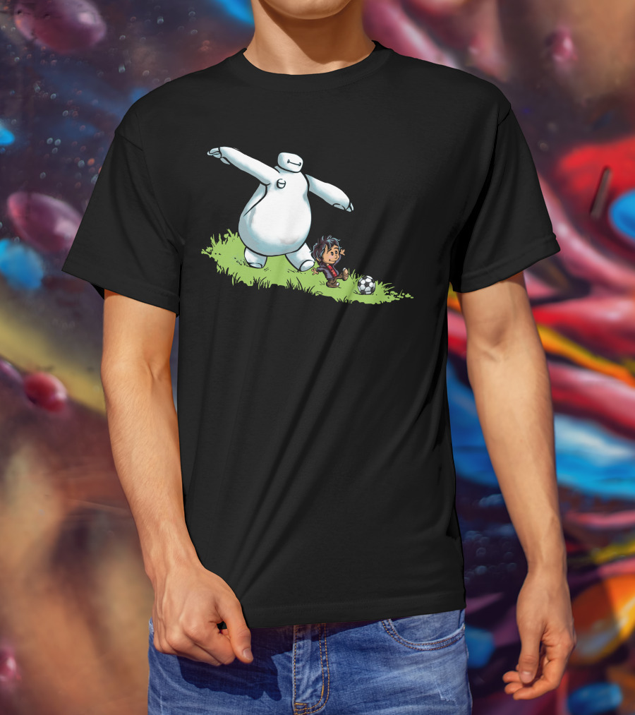 Hiro And Baymax Playing Soccer Big Hero 6 T-Shirt
