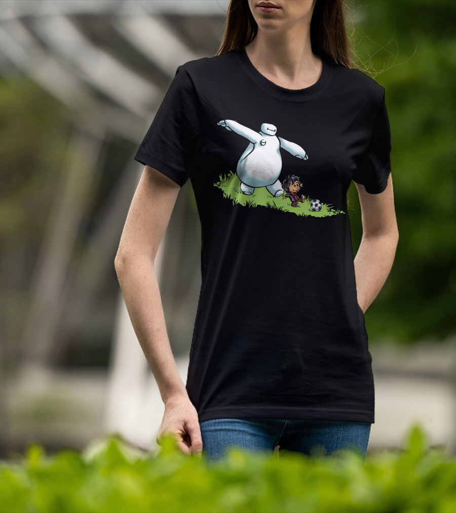 Hiro And Baymax Playing Soccer Big Hero 6 T-Shirt