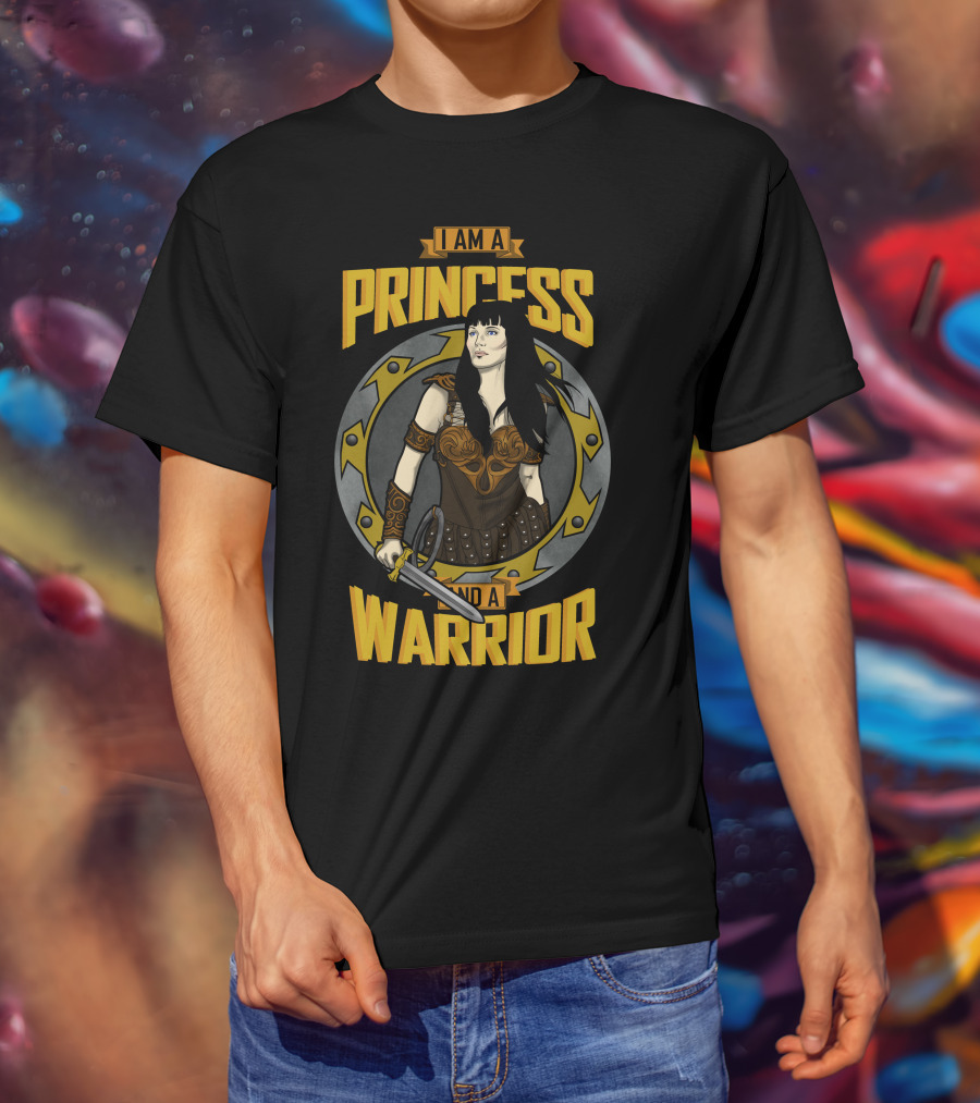I Am A Princess And A Warrior With Sword In Armor Circle T-Shirt