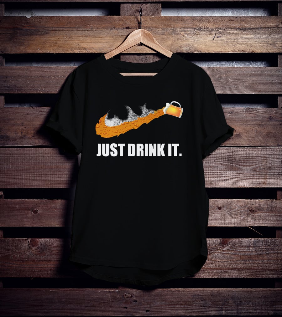 Love Beer Just Drink It Foamy Beer Swoosh Mug T-Shirt