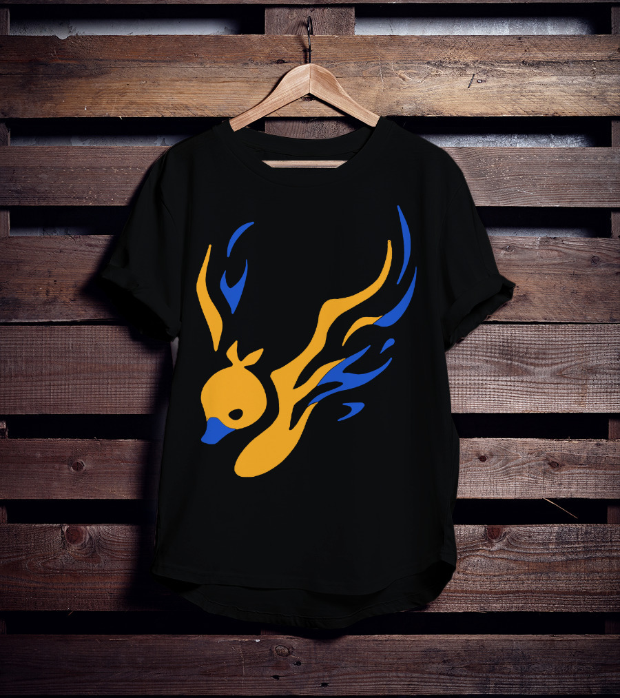 Uhiuhihn Phoenix Inspired Iconic Blue And Orange T-Shirt