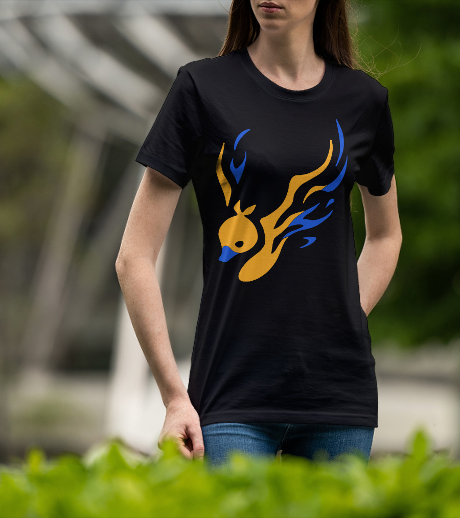 Uhiuhihn Phoenix Inspired Iconic Blue And Orange T-Shirt