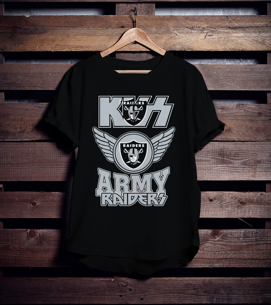 Kiss Raiders Army Las Vegas NFL121 T-Shirt