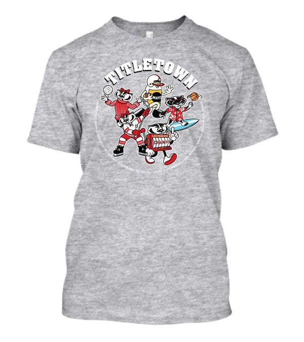 Wisconsin Badgers Titletown Champs Rowing Volleyball Football Surfing Basketball T-Shirt