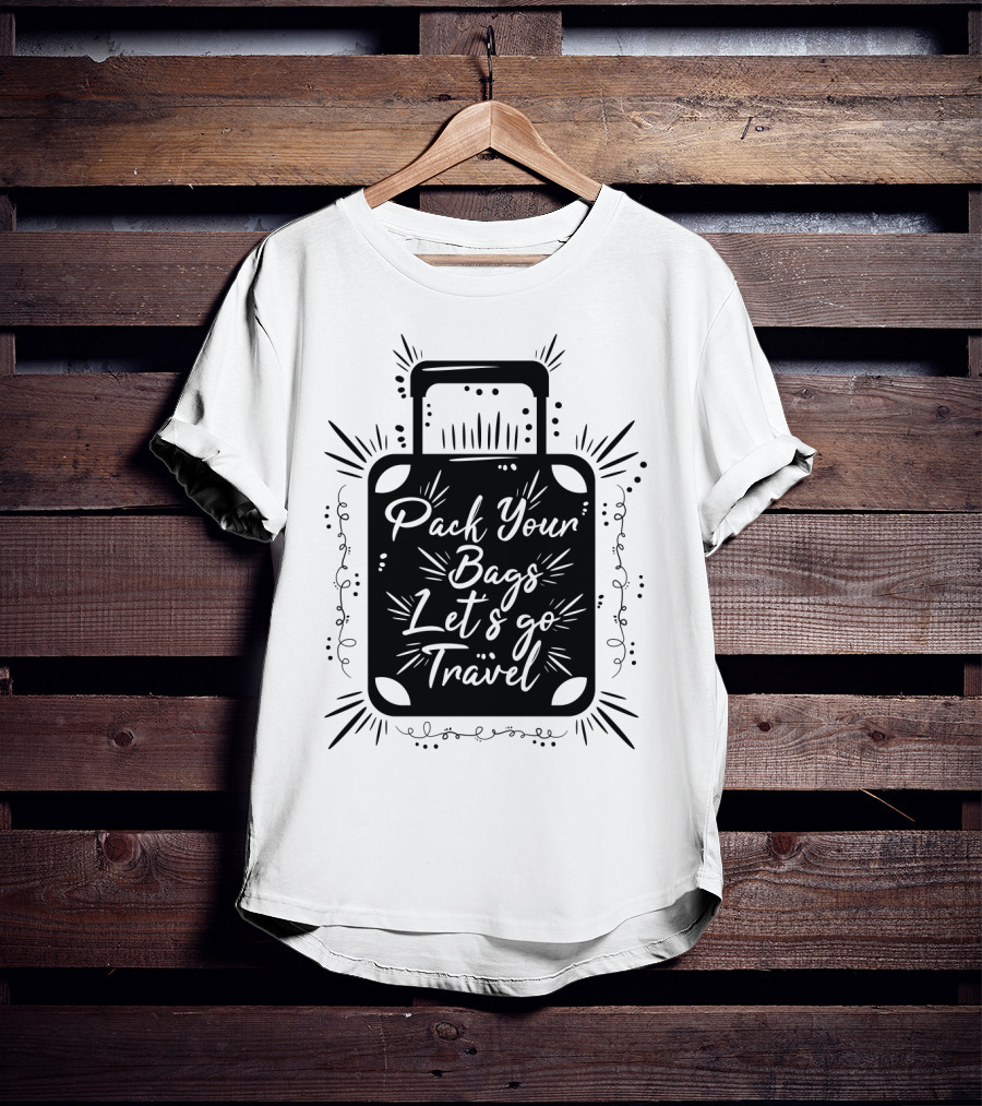 Pack Your Bags Let's Go Travel Adventure Suitcase T-Shirt