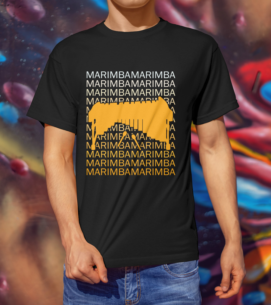 Marimba Marimba Marimba Yellow Instrument T-Shirt