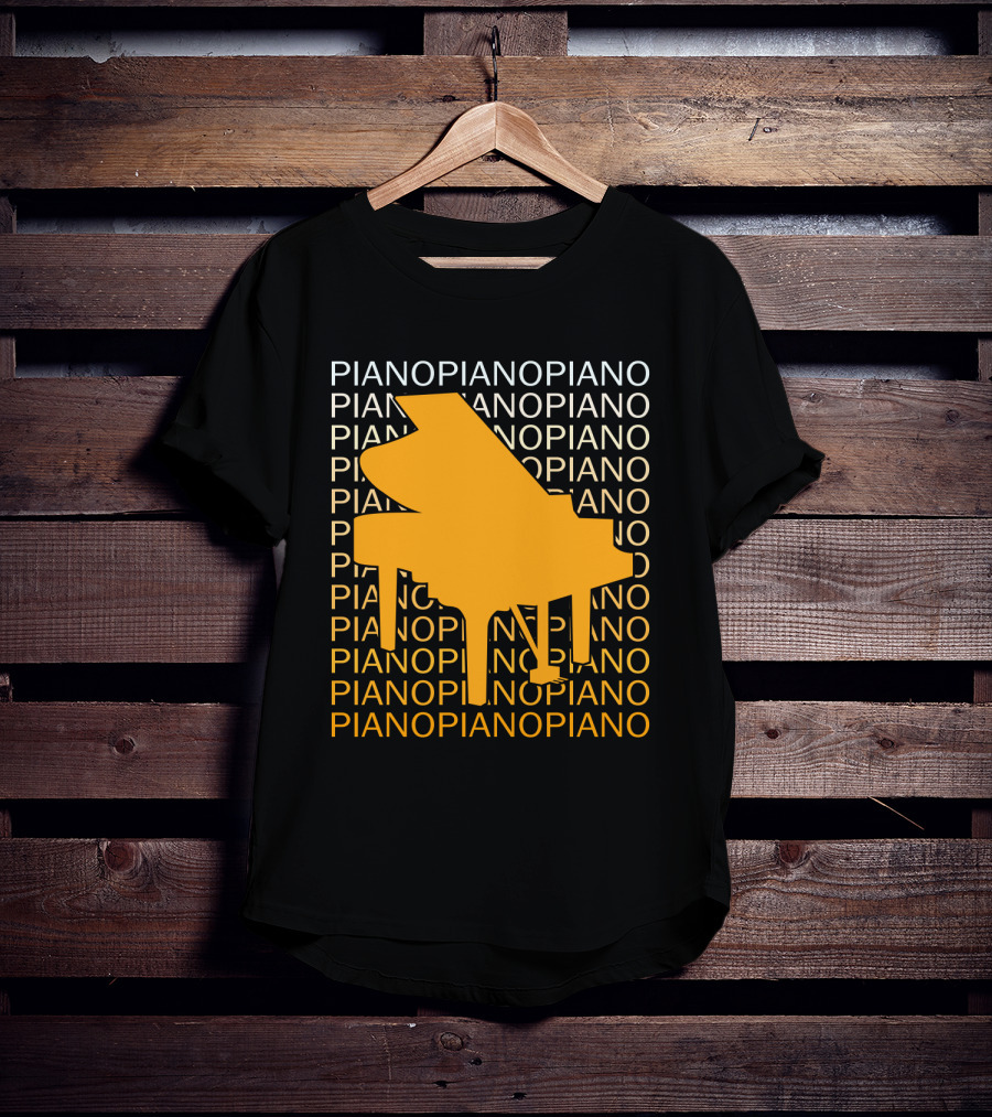 Piano Humor Repeated Piano T-Shirt