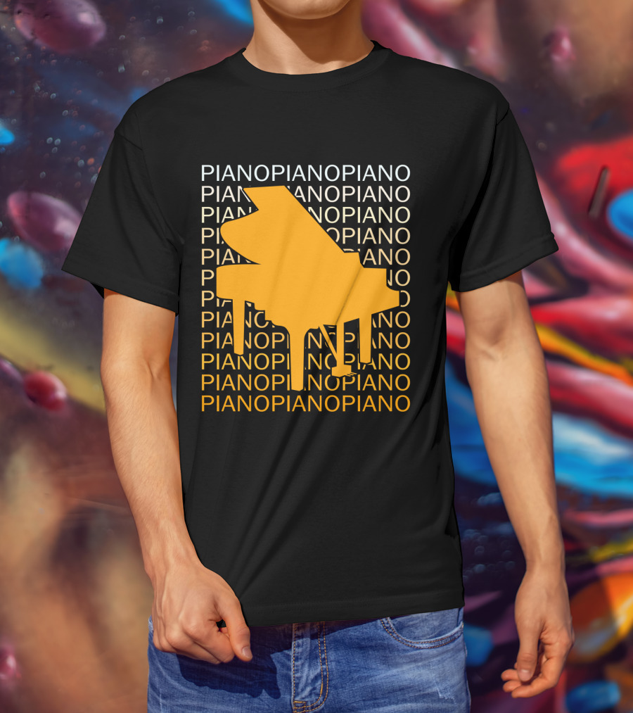 Piano Humor Repeated Piano T-Shirt