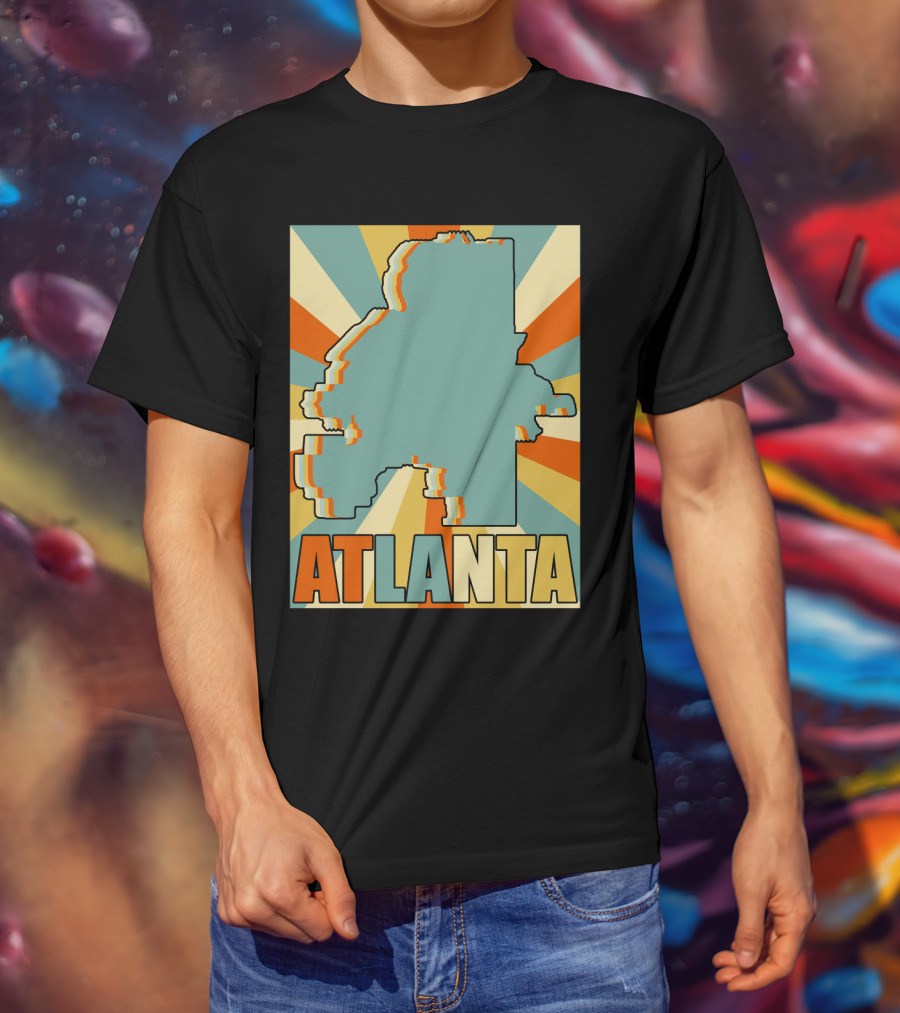 ATLANTA Retro Map T-Shirt