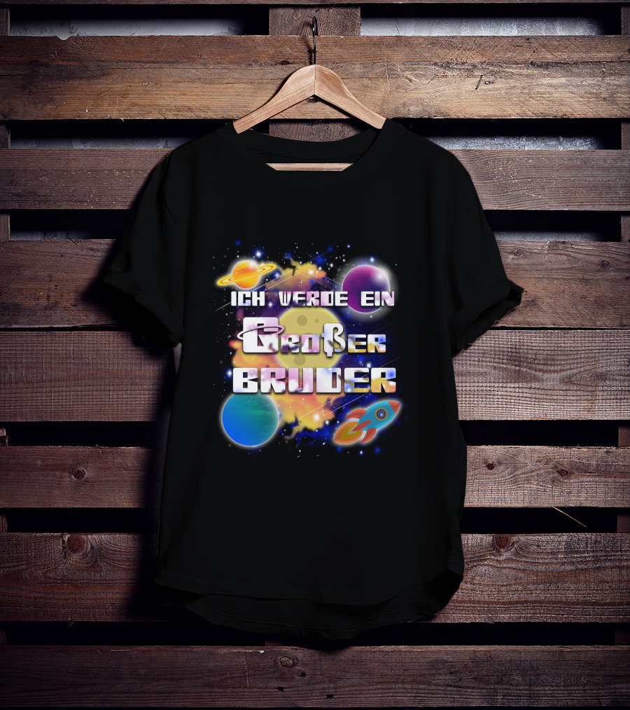 Ich Werde Ein Großer Bruder Rakete Astronaut T-Shirt