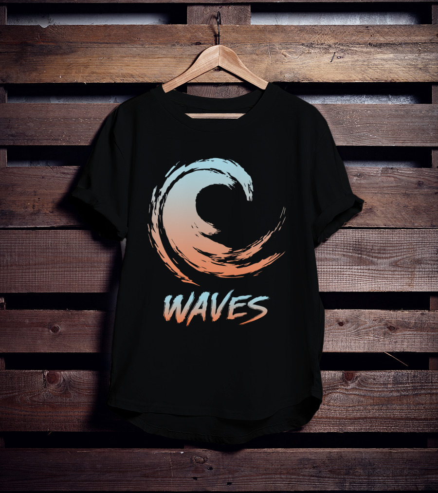 Waves Gradient Brushstroke T-Shirt
