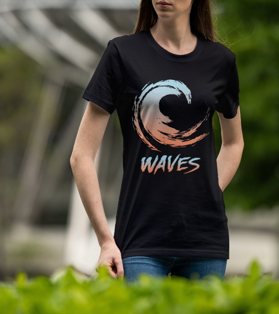 Waves Gradient Brushstroke T-Shirt