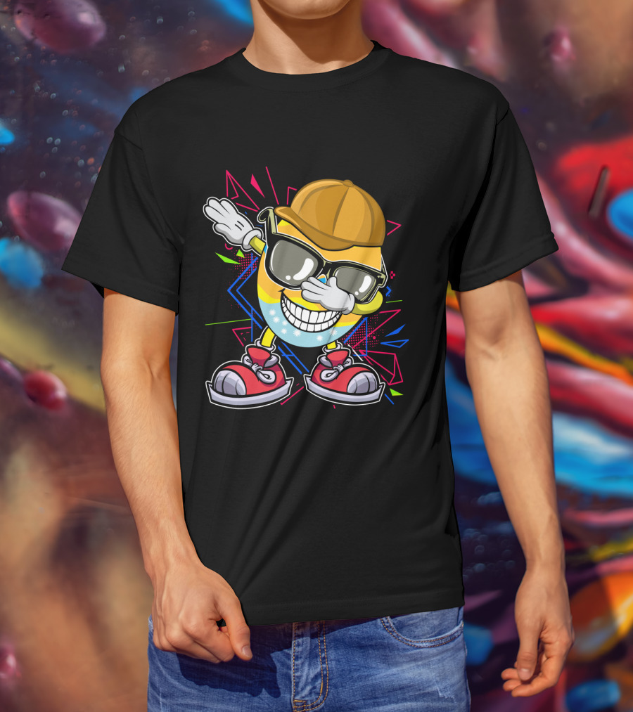 Dabbing Cool Easter Egg With Sunglasses And Cap T-Shirt