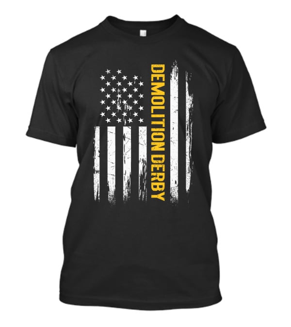 Vintage USA Flag Demolition Derby T-Shirt
