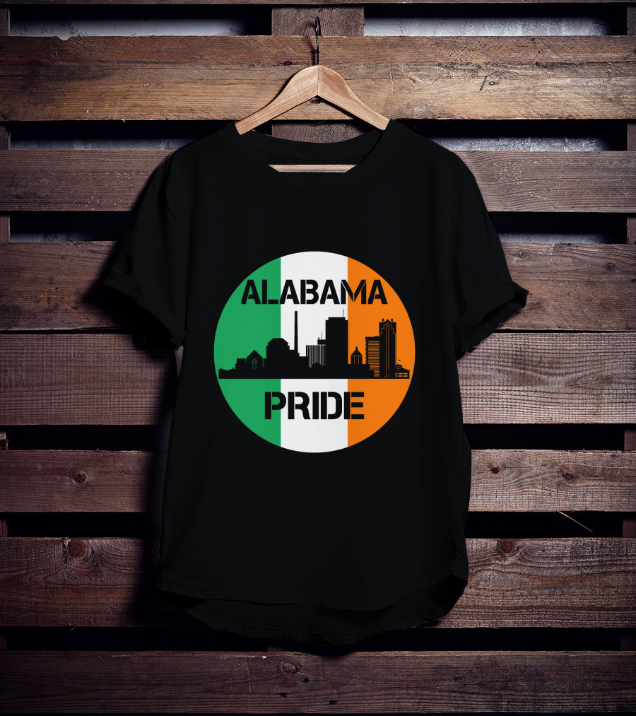 Alabama Pride Irish Flag Skyline T-Shirt