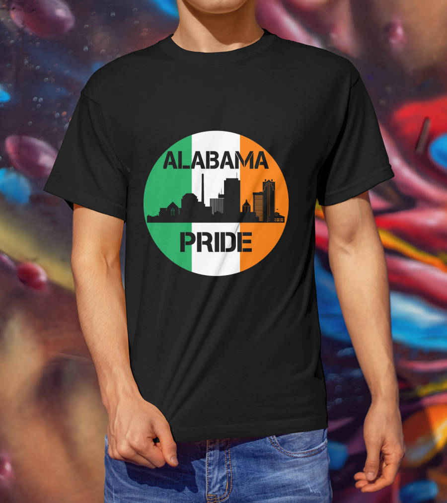 Alabama Pride Irish Flag Skyline T-Shirt