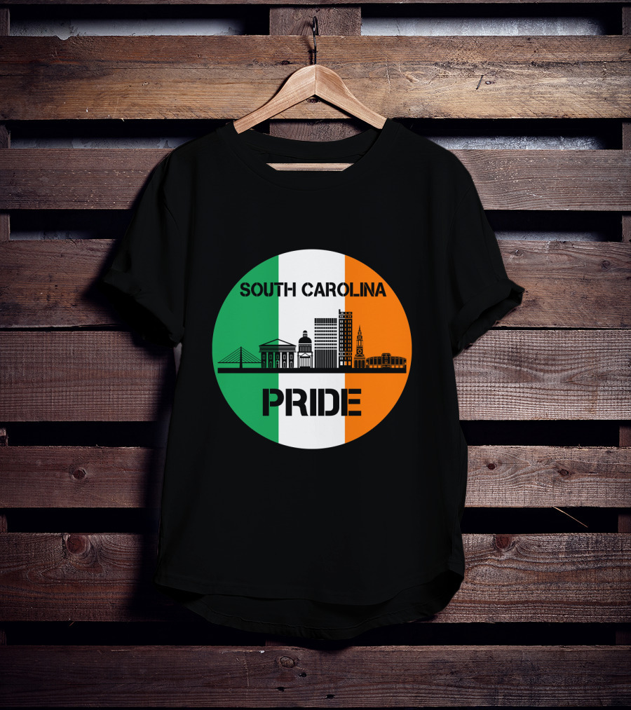 South Carolina Pride Skyline With Irish Flag Elements T-Shirt