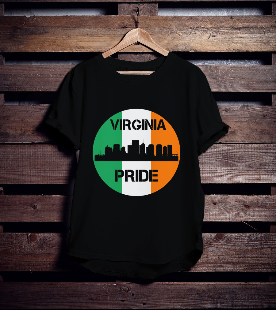 Virginia Pride Irish Flag Skyline T-Shirt