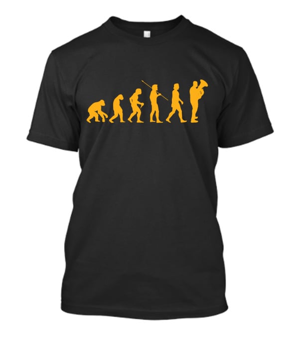Evolution Tuba Musician Progression Humorous T-Shirt
