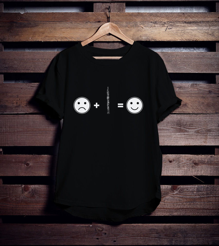 Sad Face Plus Oboe Equals Happy Face T-Shirt