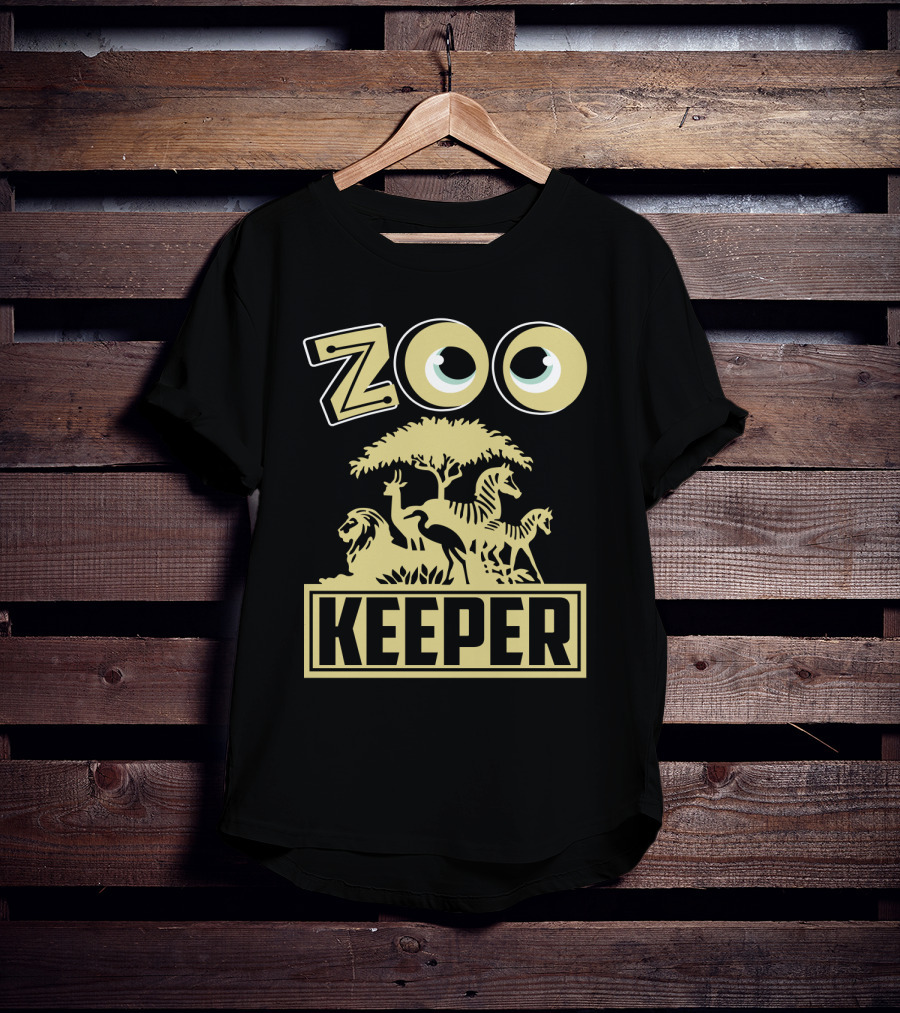 ZOO KEEPER Lion Giraffe Zebra Safari T-Shirt