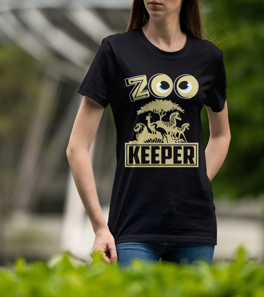ZOO KEEPER Lion Giraffe Zebra Safari T-Shirt