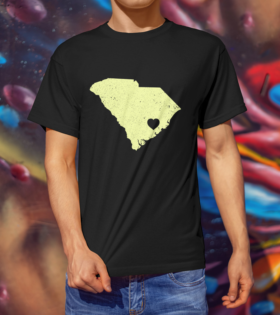 South Carolina Map Heart Charleston Love T-Shirt