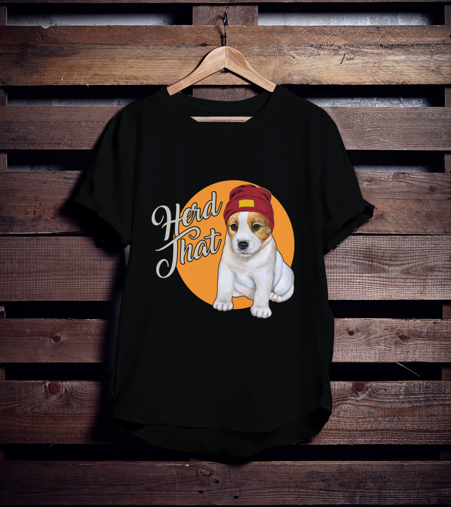Herd That Jack Russell Dog In Cute Beanie For Animal Lovers T-Shirt