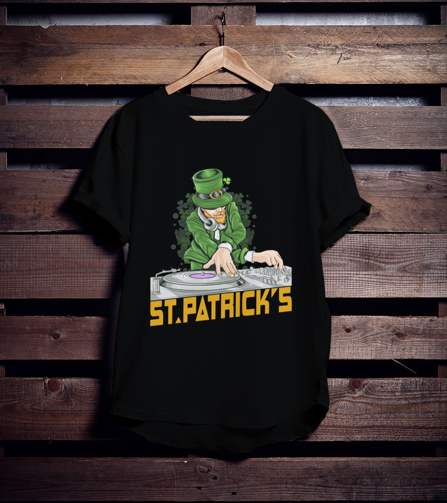 St. Patrick's Day Leprechaun DJ Music Party T-Shirt