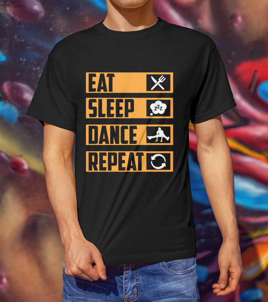 Eat Sleep Dance Repeat Iconic Lifestyle Steps T-Shirt