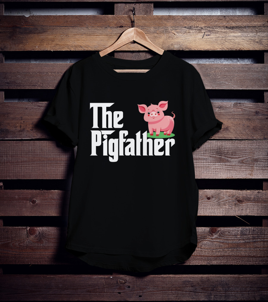 The Pigfather Mafia Movie Parody Pig T-Shirt