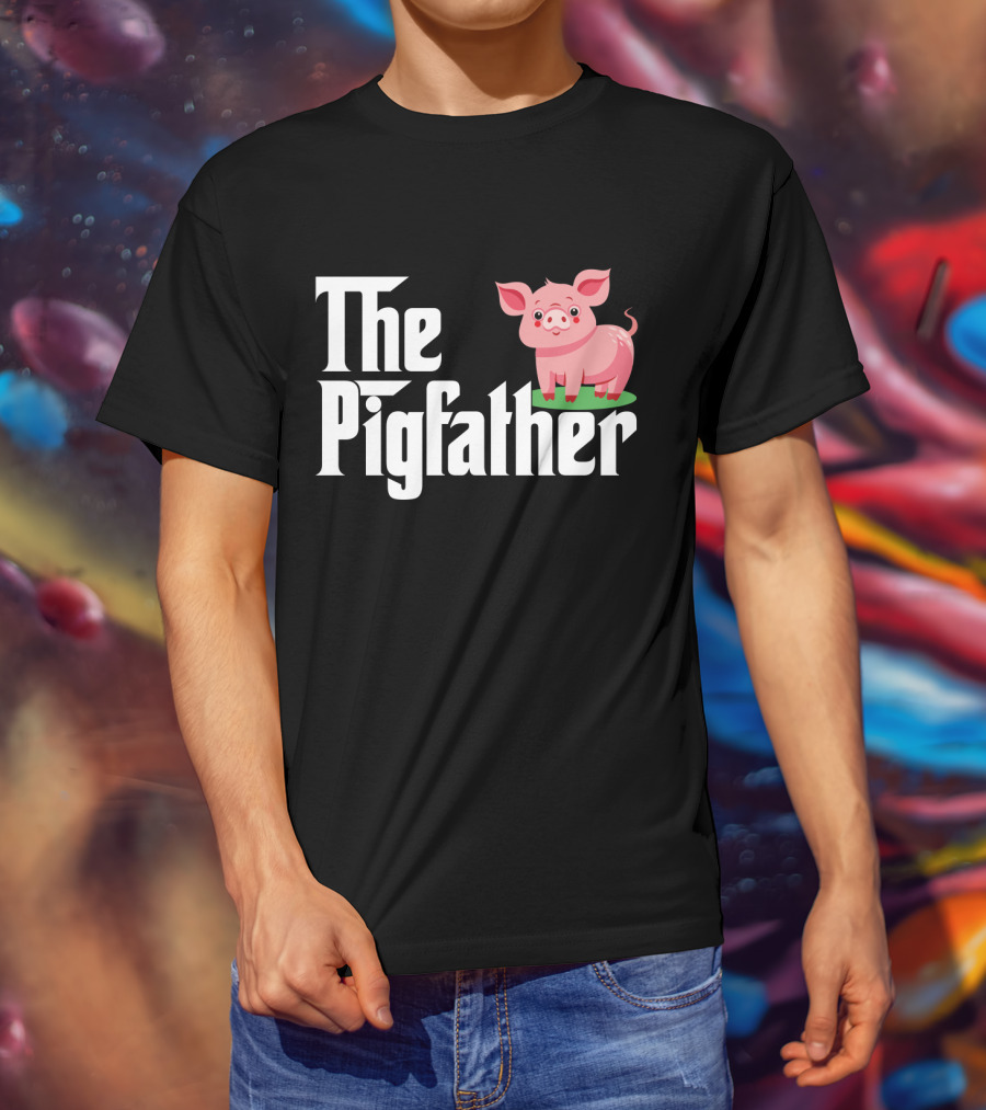 The Pigfather Mafia Movie Parody Pig T-Shirt