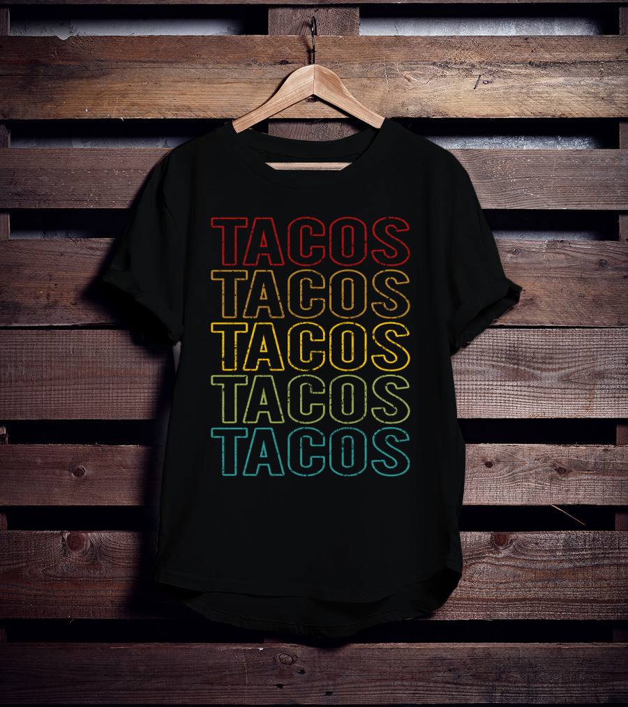 Retro Multicolor Tacos T-Shirt