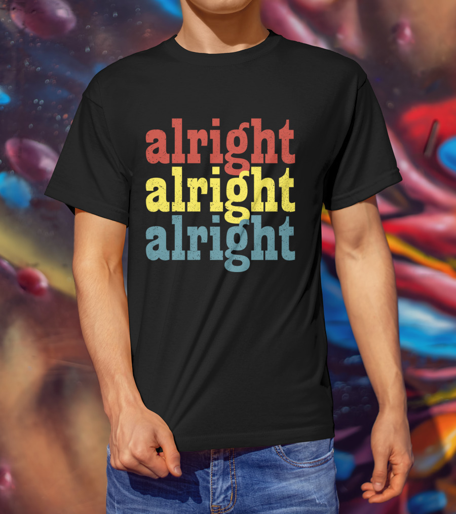 Alright Alright Alright Repeat Distressed Vintage 70s T-Shirt